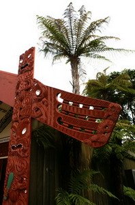 Entr&eacute;e d'un Marae
